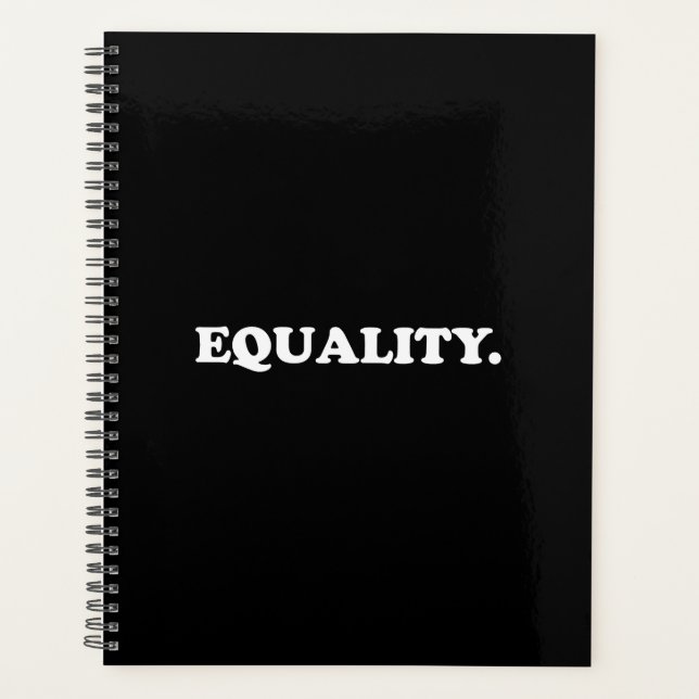Égalité noir blanc moderne typographie minimaliste (Devant)