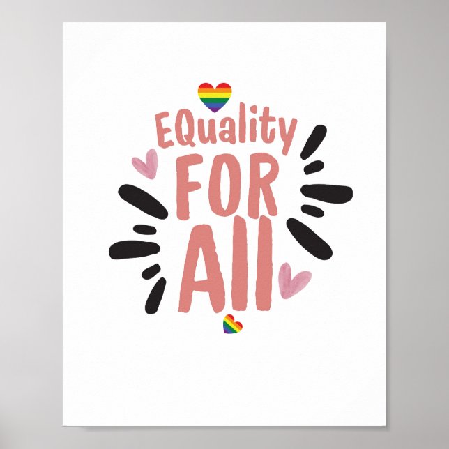 Égalité pour tous - Affiche arc-en-ciel du Mois de (Devant)