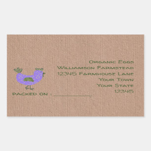 Egg Carton Étiquette Chickens Farm   Marché agrico