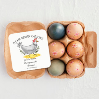 Egg Carton Étiquette personnaliser boîte à oeufs l