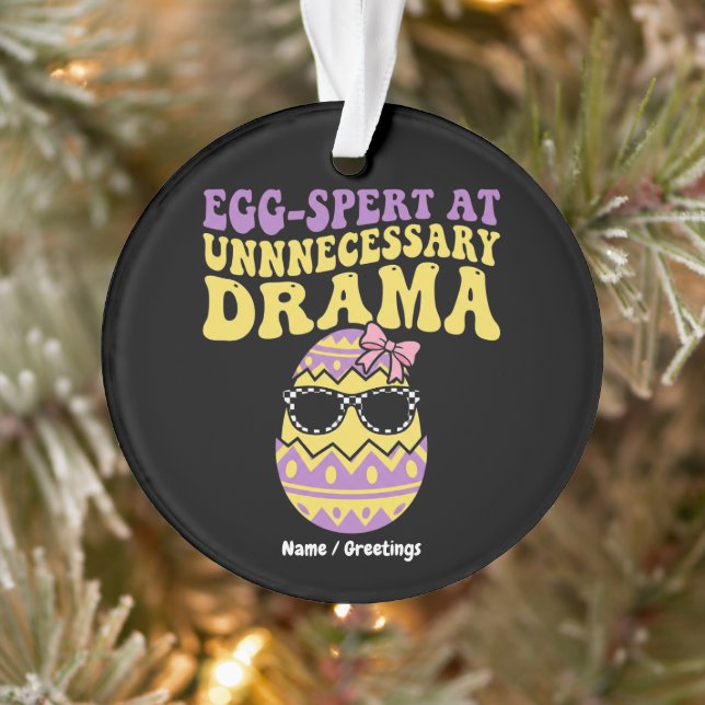 Egg-spert At Unnecessary Drama Funny Retro Easter  (Arbre)