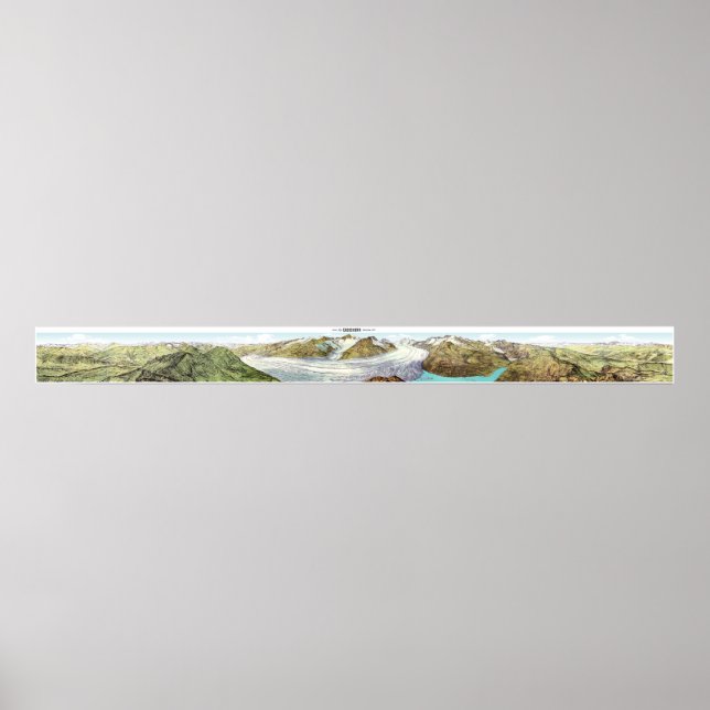 EGGISHORN Swiss Alps Panorama 360° Poster (Devant)