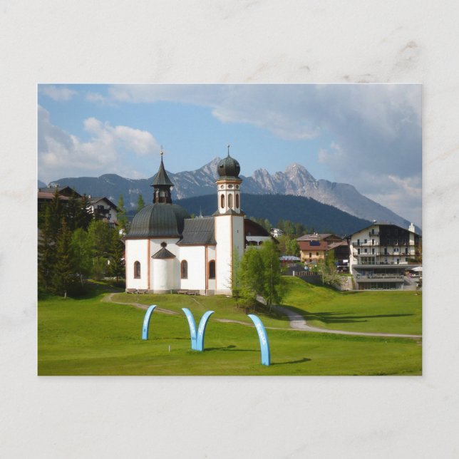 Église à Seefeld, Autriche carte postale (Devant)