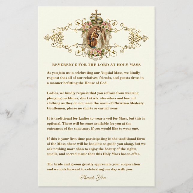 Église catholique Mariage modeste Attique ivoire (Devant)