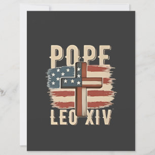 Église chrétienne du pape Léon XIV Drapeau américa