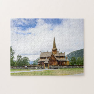 Église de barre dans Lom, puzzle de la Norvège