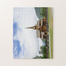 Église de barre dans Lom, puzzle de la Norvège