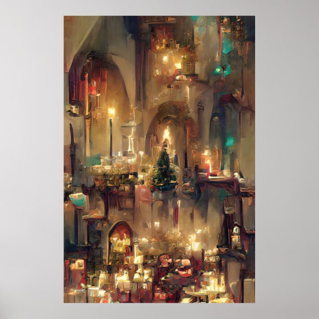 Église de Noël, affiche Cadeaux de Noël (Devant)