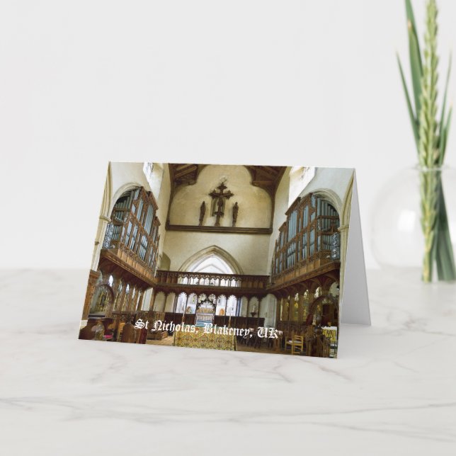 Église de Saint-Nicolas, carte vierge BRITANNIQUE (Devant)