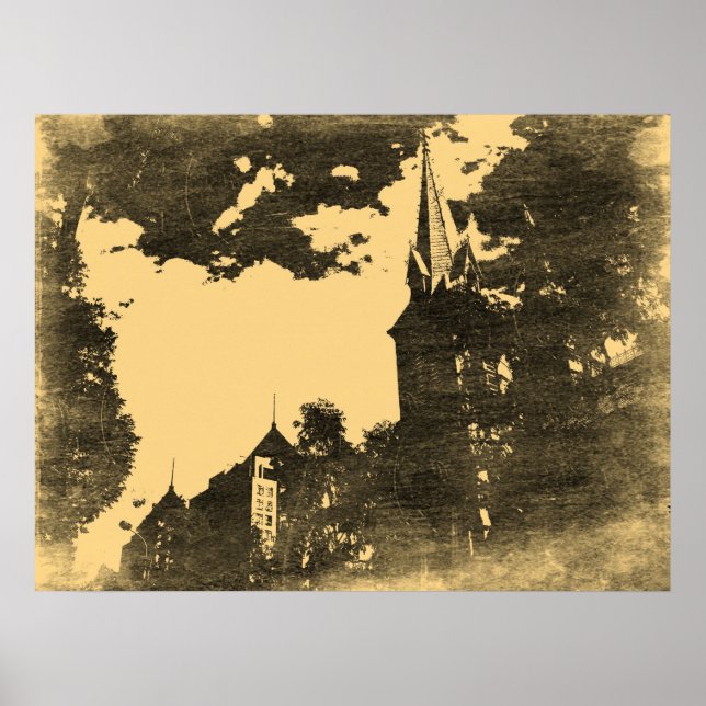 Eglise Duc Ba - Poster vintage (Devant)