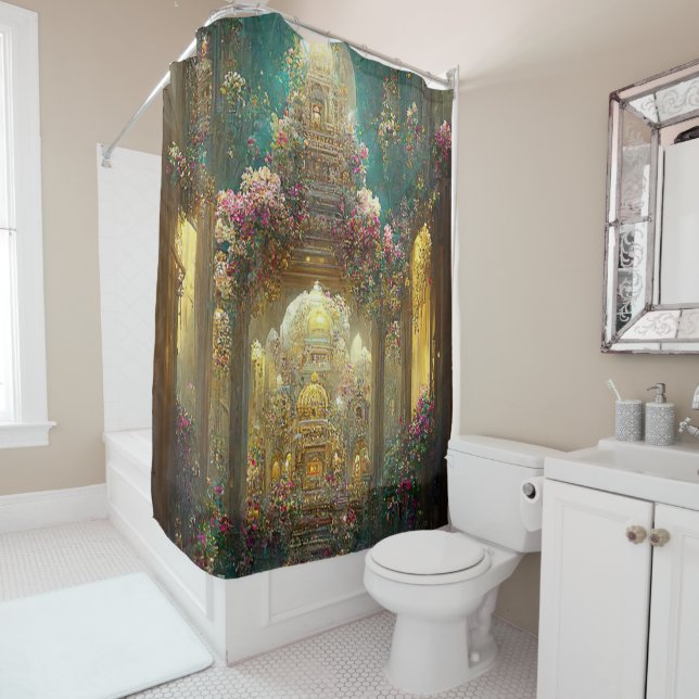 Église Fleur Fantastique - Rideau de Douche (En situation)