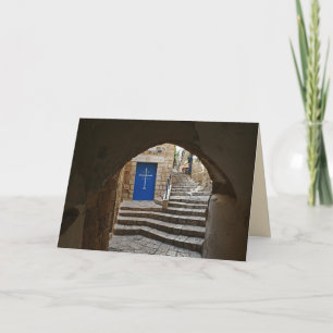 Église grecque, toute occasion carte de voeux vier