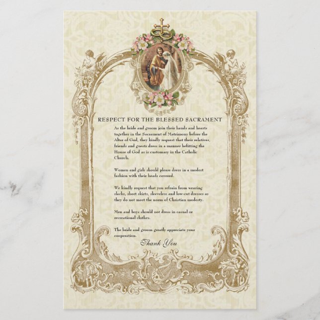 Église Mariage catholique Modeste Attente pour les (Devant)