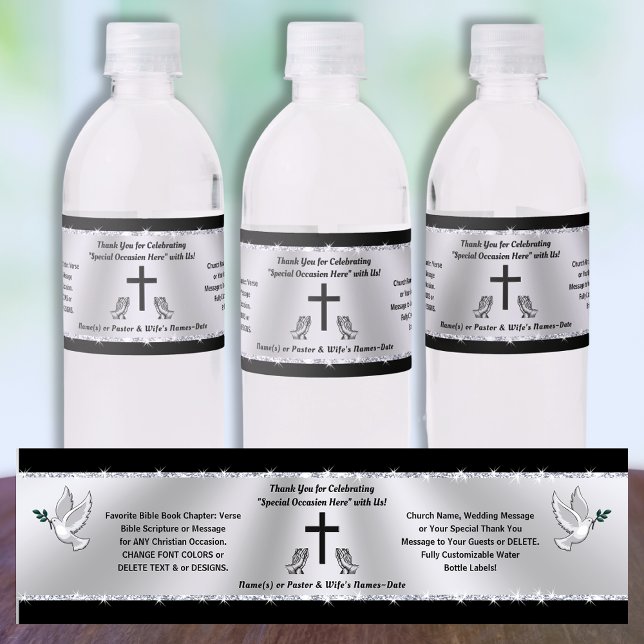 Eglise ou, Chrétien Stickers Bouteille d'eau, Pers (Christian Water Bottle Stickers. Christian Water Bottle Labels. Christian Stickers for Water Bottles)