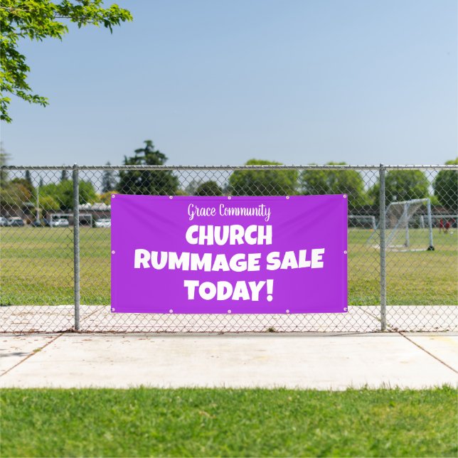 Eglise Rummage Vente ! Bannière personnalisée (Insitu)