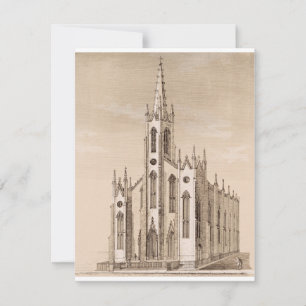 Église Saint-Nicolas de New York croquis vintage