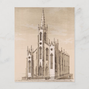 Église Saint-Nicolas de New York croquis vintage