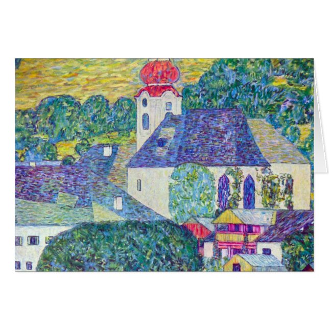 Eglise St Wolfgang par Gustav Klimt, Art Victorien (Devant horizontal)
