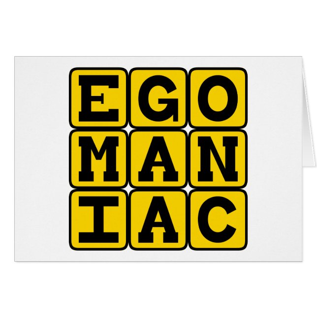 égocentrique, obsédé de sa personne (Devant horizontal)