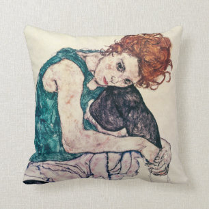 Egon Schiele a posé le coussin de femme