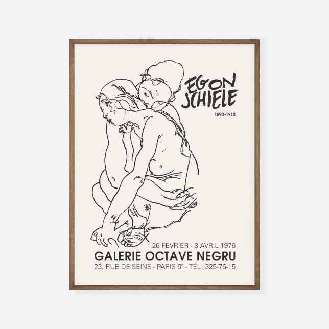 Egon Schiele Femme assises Affiche de l'exposition (Créateur téléchargé)