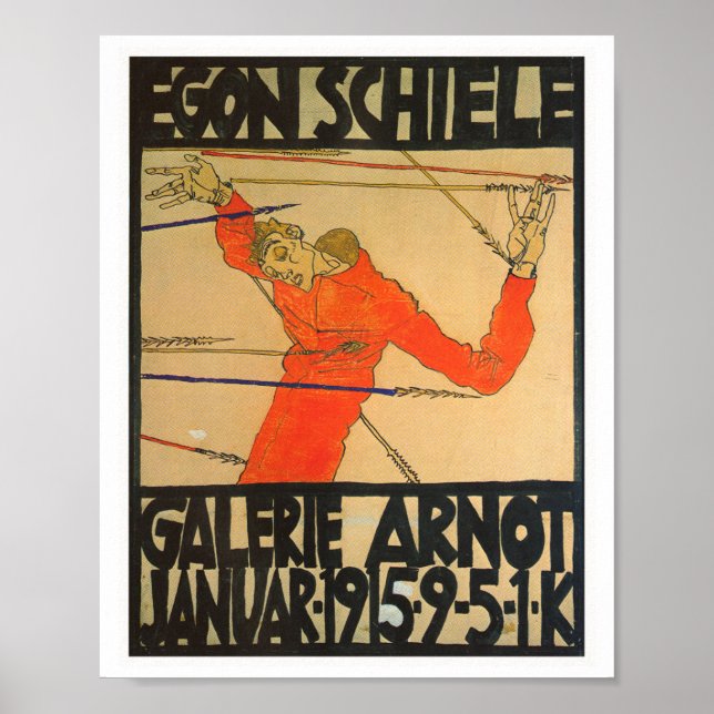 EGON SCHIELE POSTER VINTAGE (Devant)