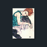 Egon Schiele Siège Femme Toile Imprimer<br><div class="desc">Egon Schiele Siège Femme en toile imprimé. Crayon, Gouache et aquarelle sur papier à partir de 1917. L'une des oeuvres les plus célèbres de l'artiste autrichienne Egon Schiele, Seated Woman with Bent Knee (Femme assise avec genou), présente une jolie rousse portant des collants noirs qui se reposent sur la joue...</div>