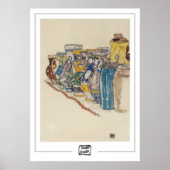 Egon Schiele Zedign Art Poster #344-2 (Devant)