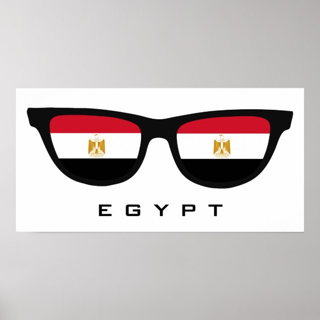 Egypt Shades texte personnalisé et affiche couleur (Devant)
