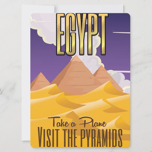 Egypte - Affiche de vacances Visitez les Pyramides (Devant)