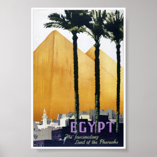 Egypte affiche de voyage vintage restaurée