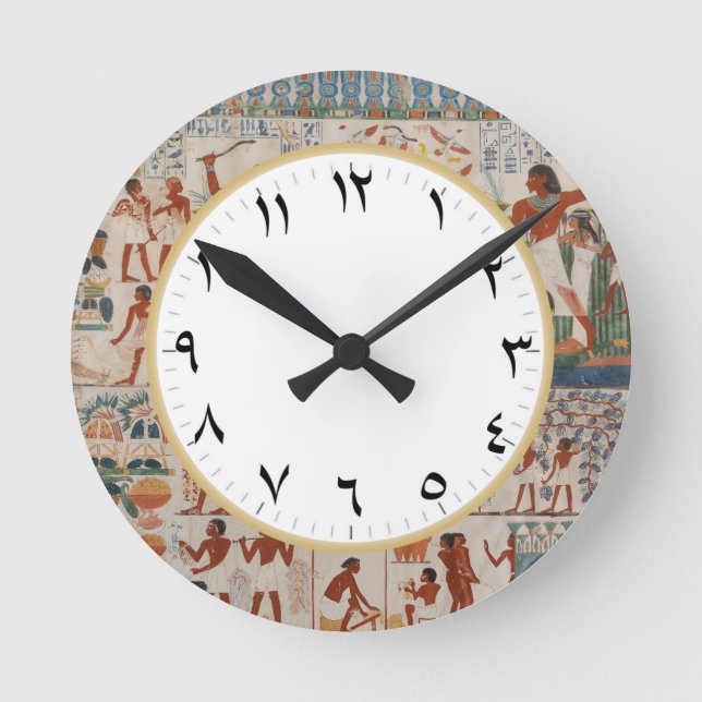 Égypte ancienne Cuisine Art Horloge arabe chiffres (Recto)