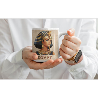 Egypte ancienne tasse colorée de la reine Pharaon