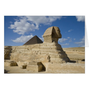 Égypte, Gizeh. Le grand Sphynx s'élève au-dessus d