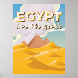 Egypte - Maison des Pyramides impression d'affiche