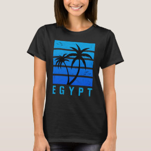 Egypte T-Shirt Vintage Sunset Bleu Perturbé