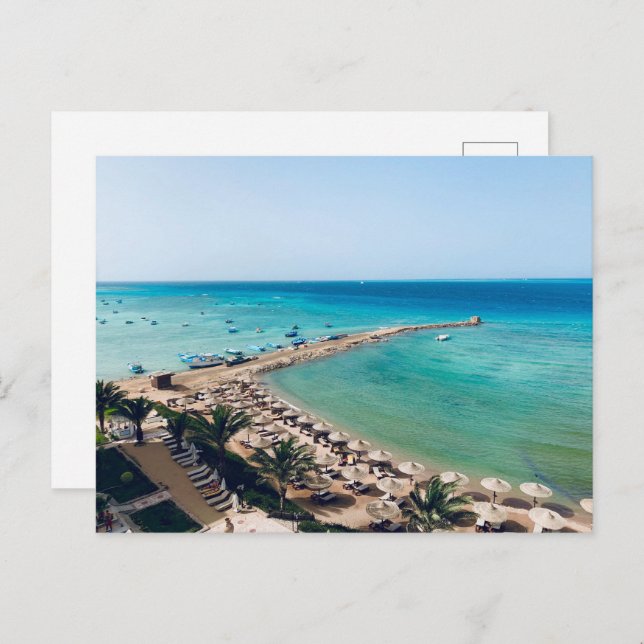 Égypte. Vue sur la mer Rouge. Carte postale (Devant / Derrière)