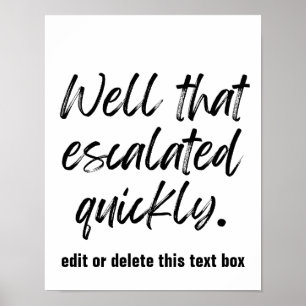 Eh bien, cela a augmenté rapidement - impression p