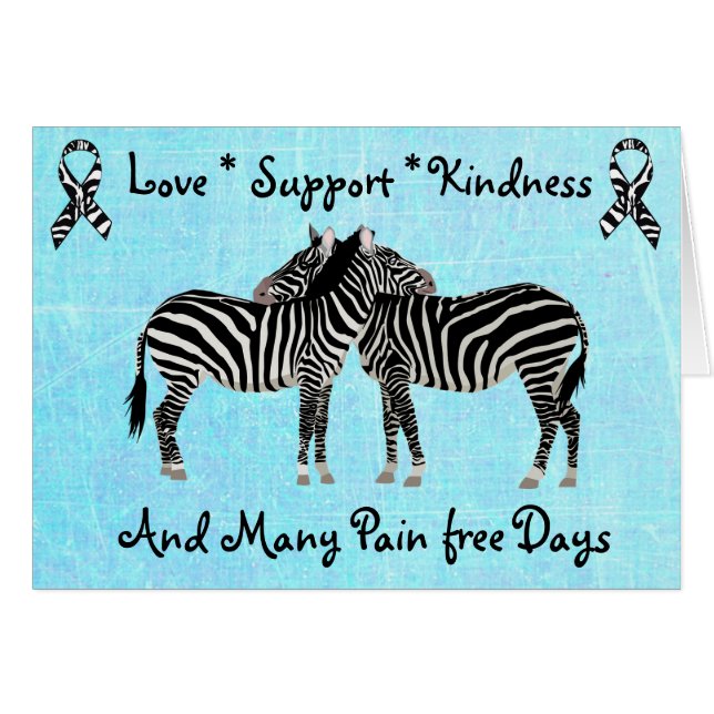 Ehlers-Danlos syndrome EDS Zebra Support Card (Devant horizontal)
