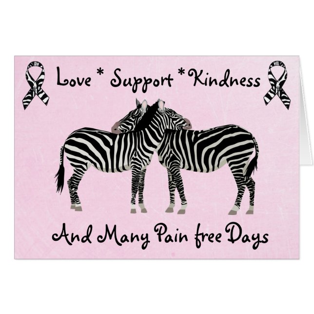 Ehlers-Danlos syndrome EDS Zebra Support Card (Devant horizontal)