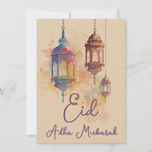 Eid Adha Moubarak Cartes de lanternes islamiques