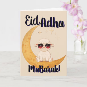 Eid Al Adha Moubarak Carte de Vœux Mouton Mignon