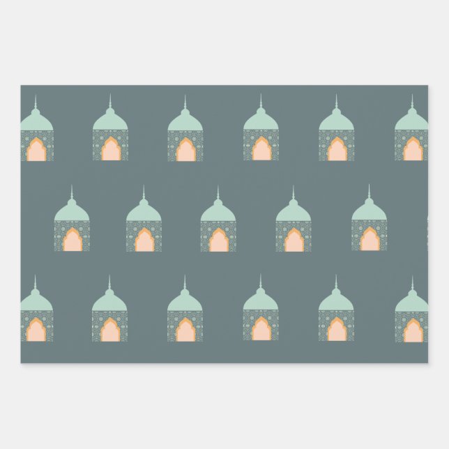 Eid Moubarak Eid Enveloppement cadeau papier ensem (Devant)