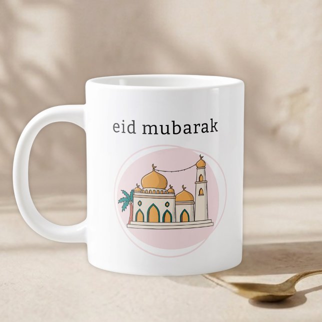 Eid Mubarak & Mug Café à personnaliser avec initia (Créateur téléchargé)