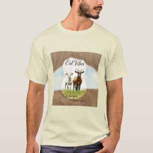 Eid Vibes Aquarelle Chèvre Collage T-shirt