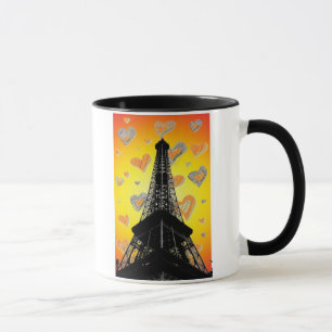 Eifel Tower Hearts Mug
