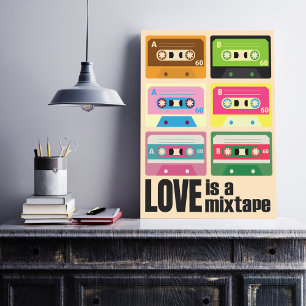 Eighties Love est une Mixtape Cassette 80's Poster