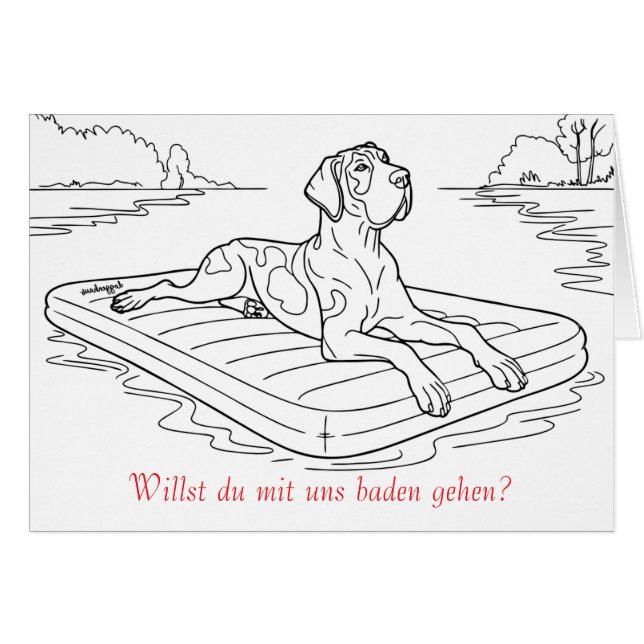 Einladung zum Baden gehen mit Deutscher Dogge  (Devant Horizontal)