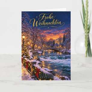 Eisbach München Joyeux Noël Carte d'hiver