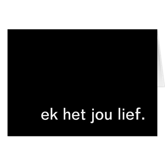 ek het jou lief. (Devant Horizontal)